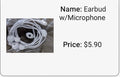 Earbud w/Microphone