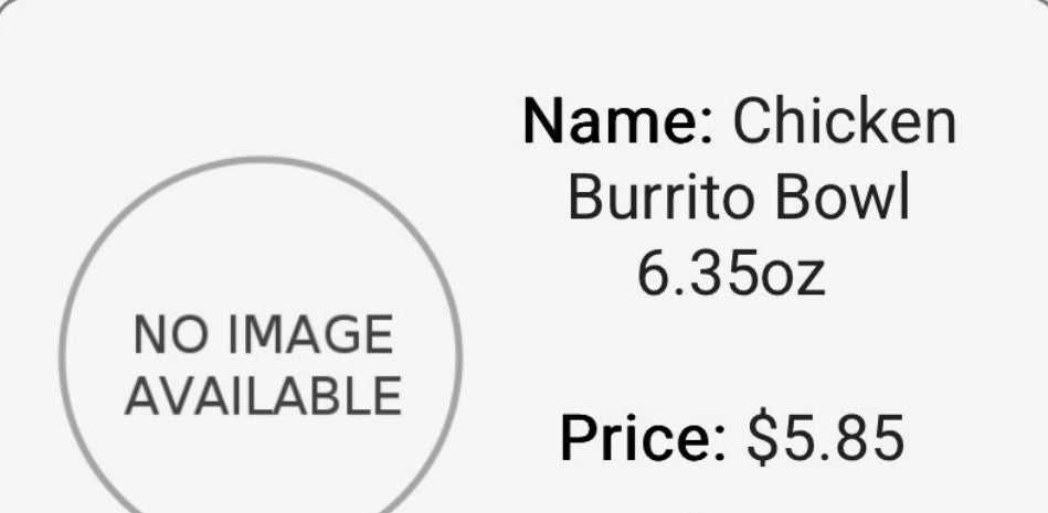 Chicken Burrito Bowl 6.35oz