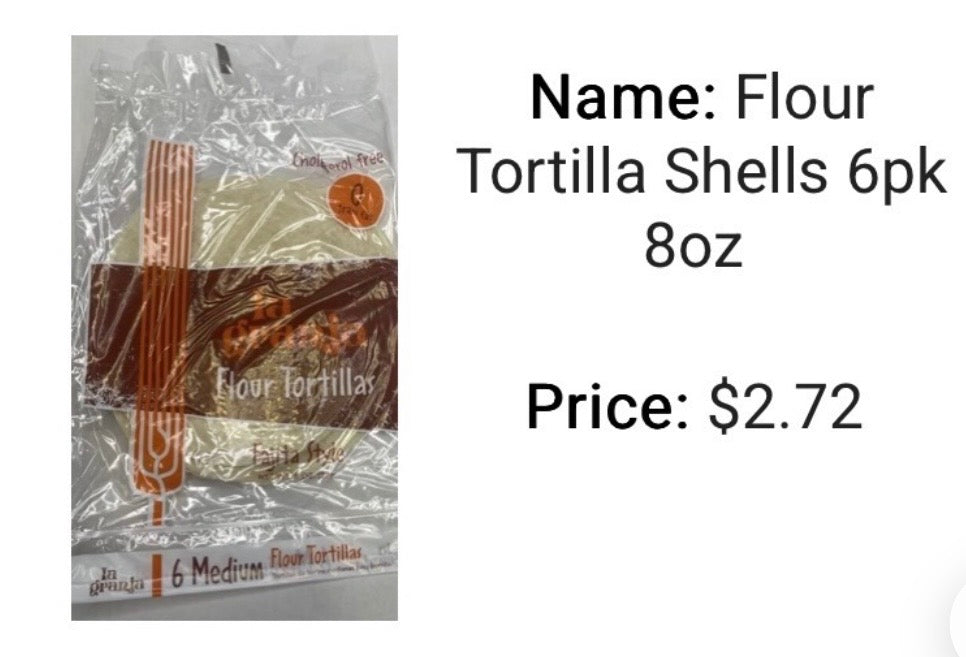 Flour Tortilla Shells 6pk 8oz