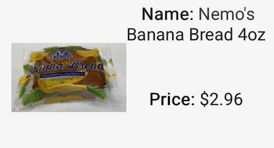 Nemo’s Banana Bread 4 oz
