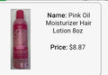 Pink Oil Moisturizer Hair Lotion 8oz