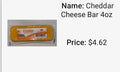 Cheddar Cheese Bar 4 oz
