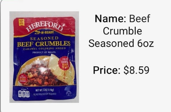 Beef Crumble Seasoned 6 oz