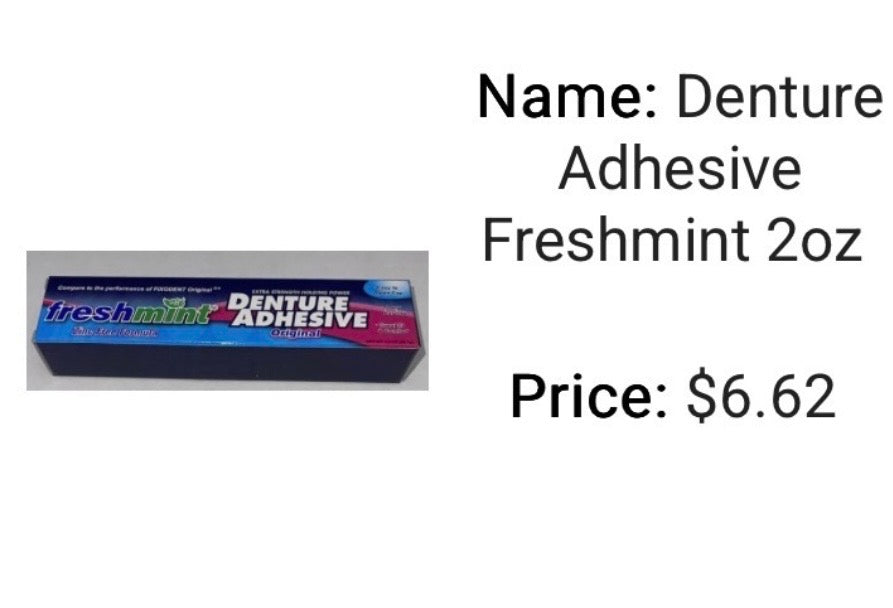 Denture Adhesive Freshmint 2 oz