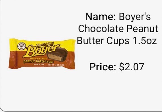 Boyer’s Chocolate Peanut Butter Cups 1.5oz