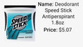 Deodorant Speed Stick 1.8oz
