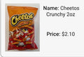 Cheetos Crunchy 2 oz