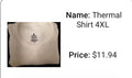 Thermal Shirt 4XL